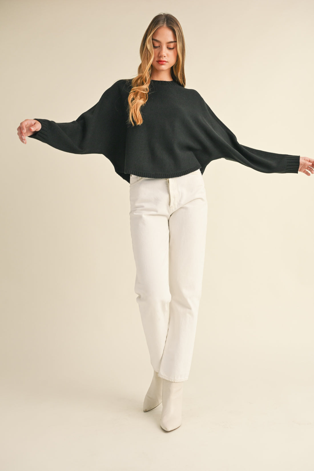 Dolman Sleeve Cape Style Sweater