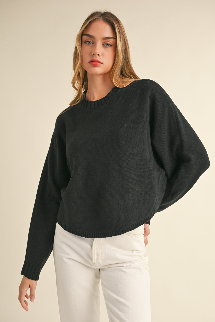 Dolman Sleeve Cape Style Sweater