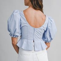 Romantic Puff Sleeve Peplum Top