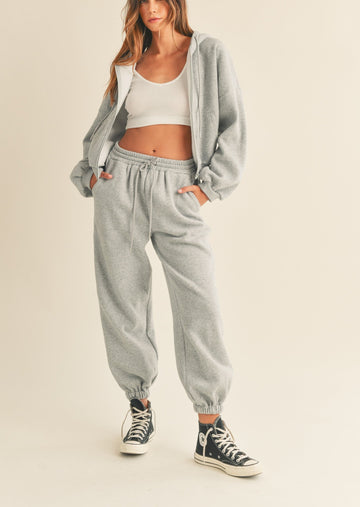 Oversized Hooded Jacket & Pants Set