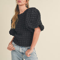 Bubble Sleeve Top