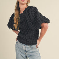 Bubble Sleeve Top