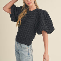 Bubble Sleeve Top