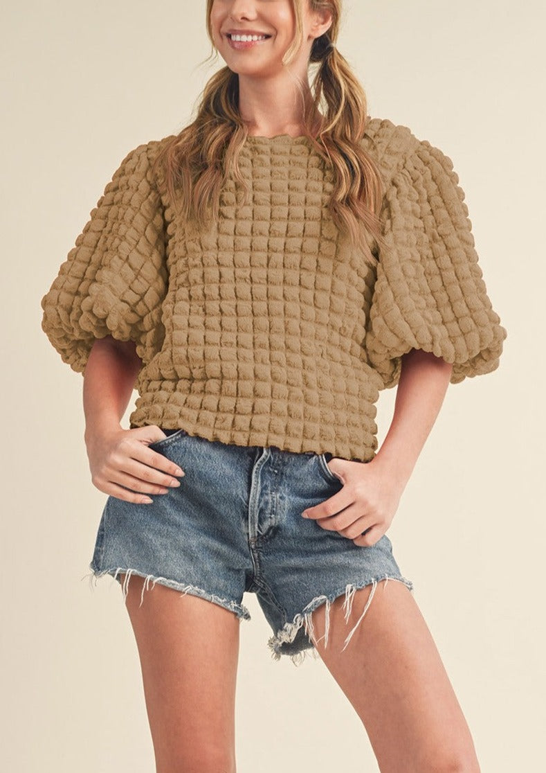 Bubble Sleeve Top