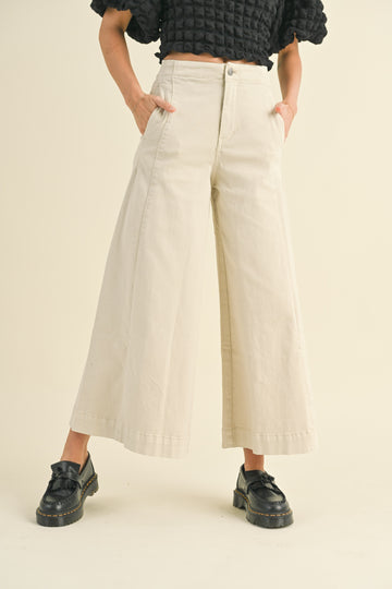 Stretched Wide Leg Premium Pants