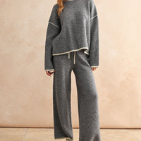 Wide-Leg Lounge Pants