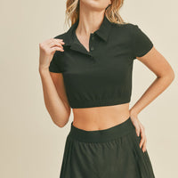 Pleated Tennis Wrap Skirt