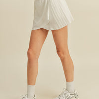 Pleated Tennis Wrap Skirt