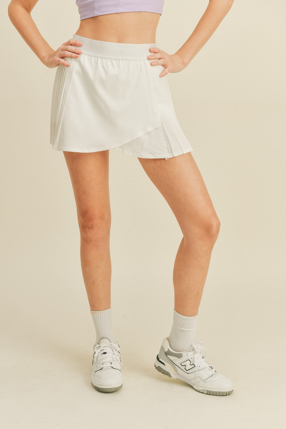 Pleated Tennis Wrap Skirt