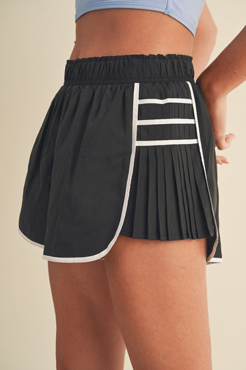 Pleated Sports Shorts