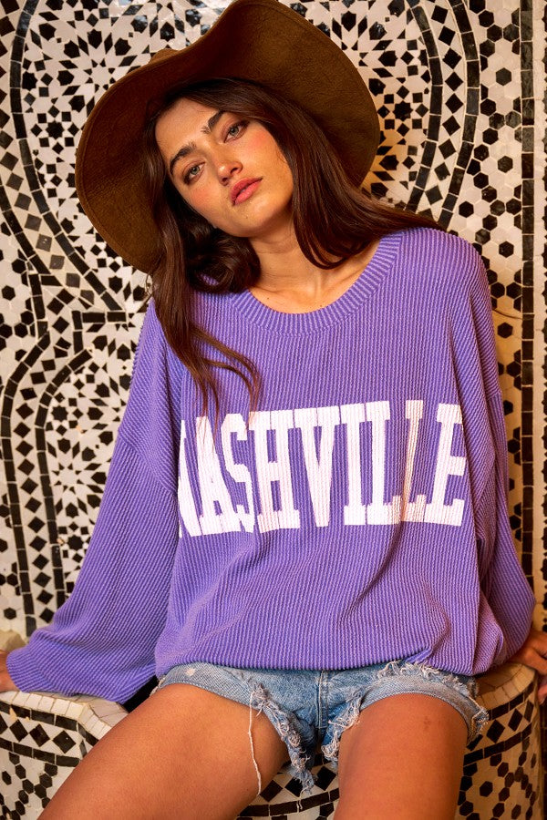 Nashville Graphic Oversized Sweatshirt