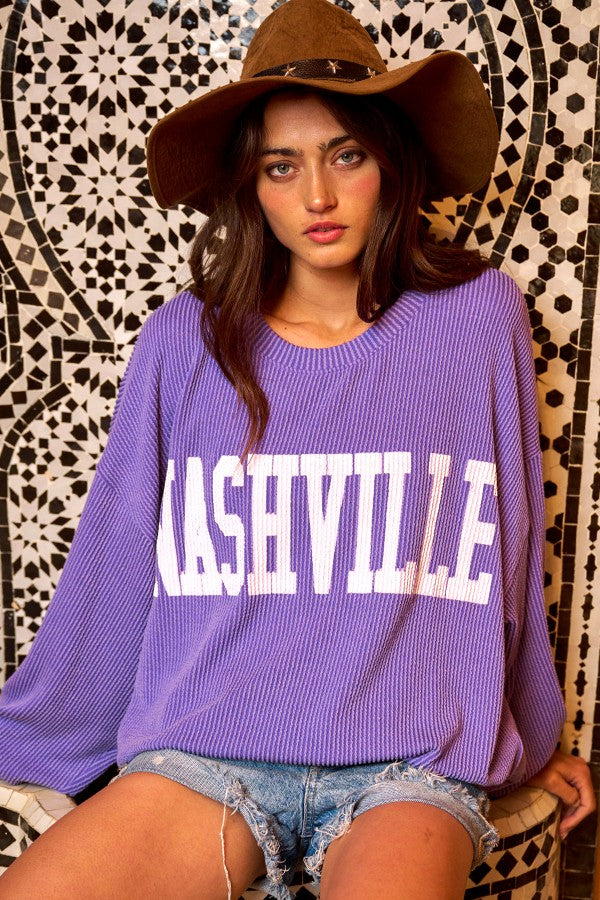 Nashville Graphic Oversized Sweatshirt