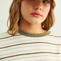 Weekend Stripe Oversized Cotton Pullover