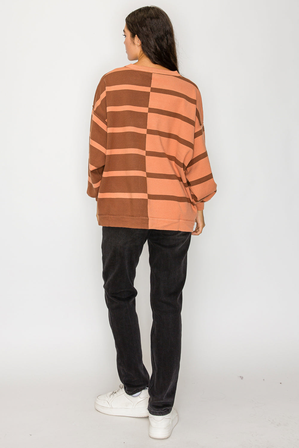Choco Uptown Stripe Pullover