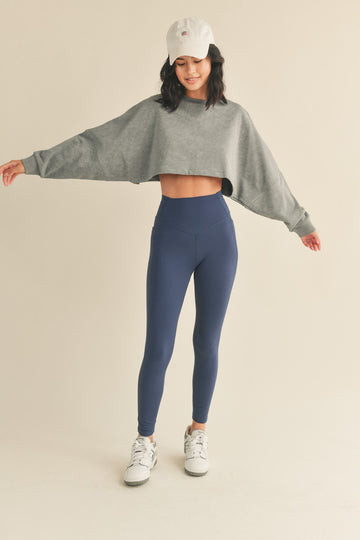 Mineral Wash Soft Cropped Sweatshirt