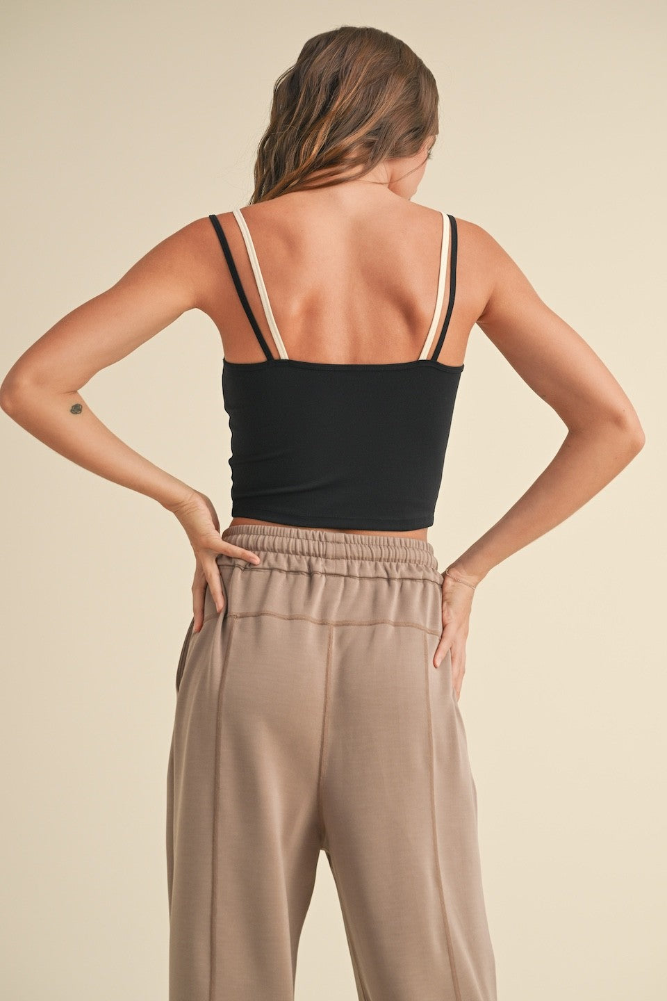 Two Tone Layered Cami Top