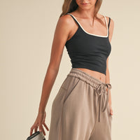 Two Tone Layered Cami Top