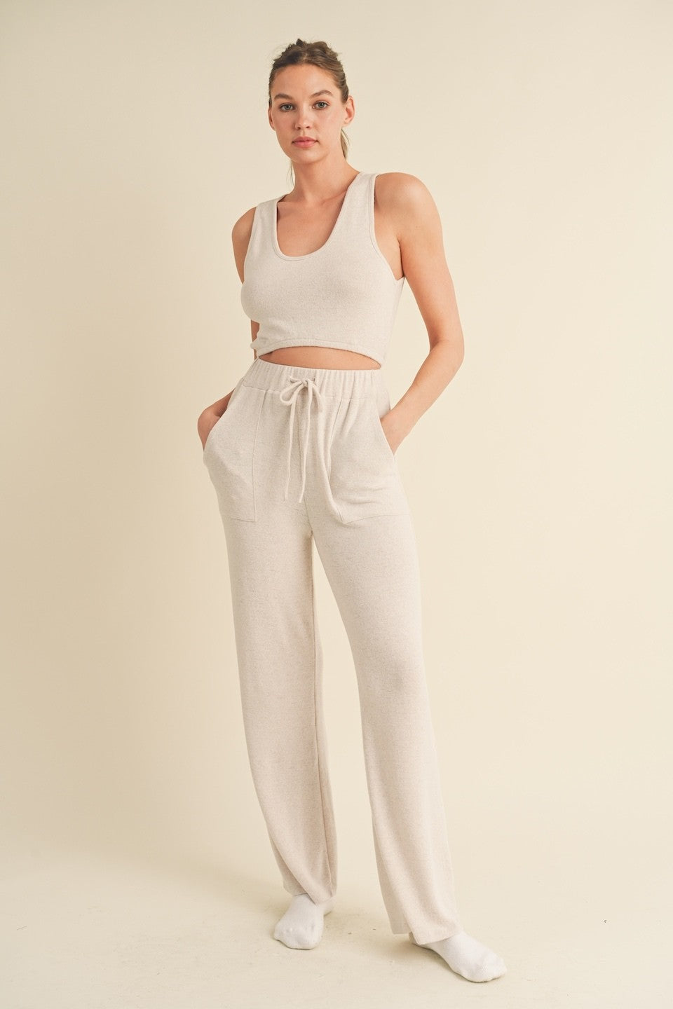 Soft Brushed Lounge Tank and Pants Set