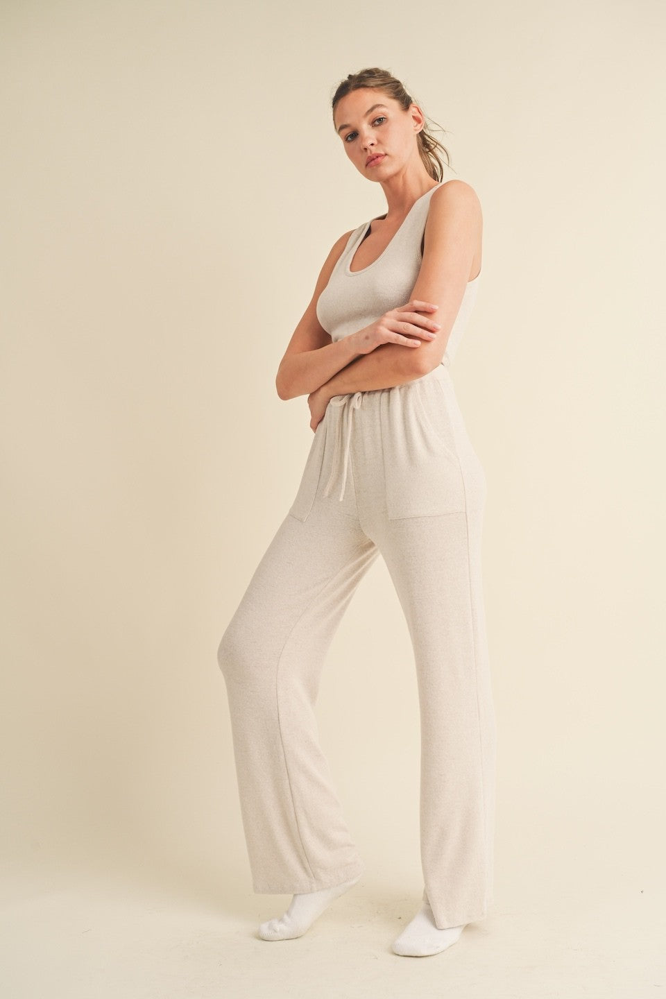 Soft Brushed Lounge Tank and Pants Set