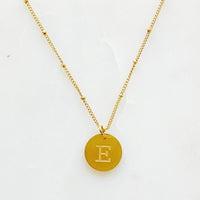 Round Initial Necklace