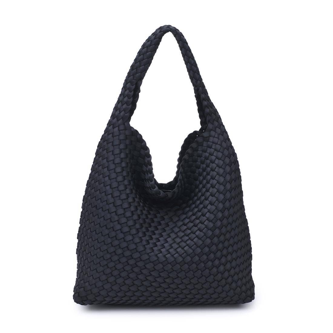 Woven Neoprene Hobo Shoulder Bag with Removable Pouch