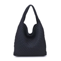 Woven Neoprene Hobo Shoulder Bag with Removable Pouch