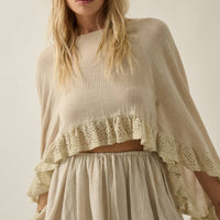 Boho Lace Flowy Mini Skort