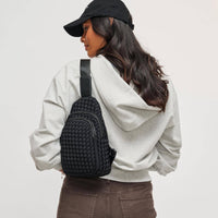 Woven Neoprene Sling Backpack with Adjustable Strap