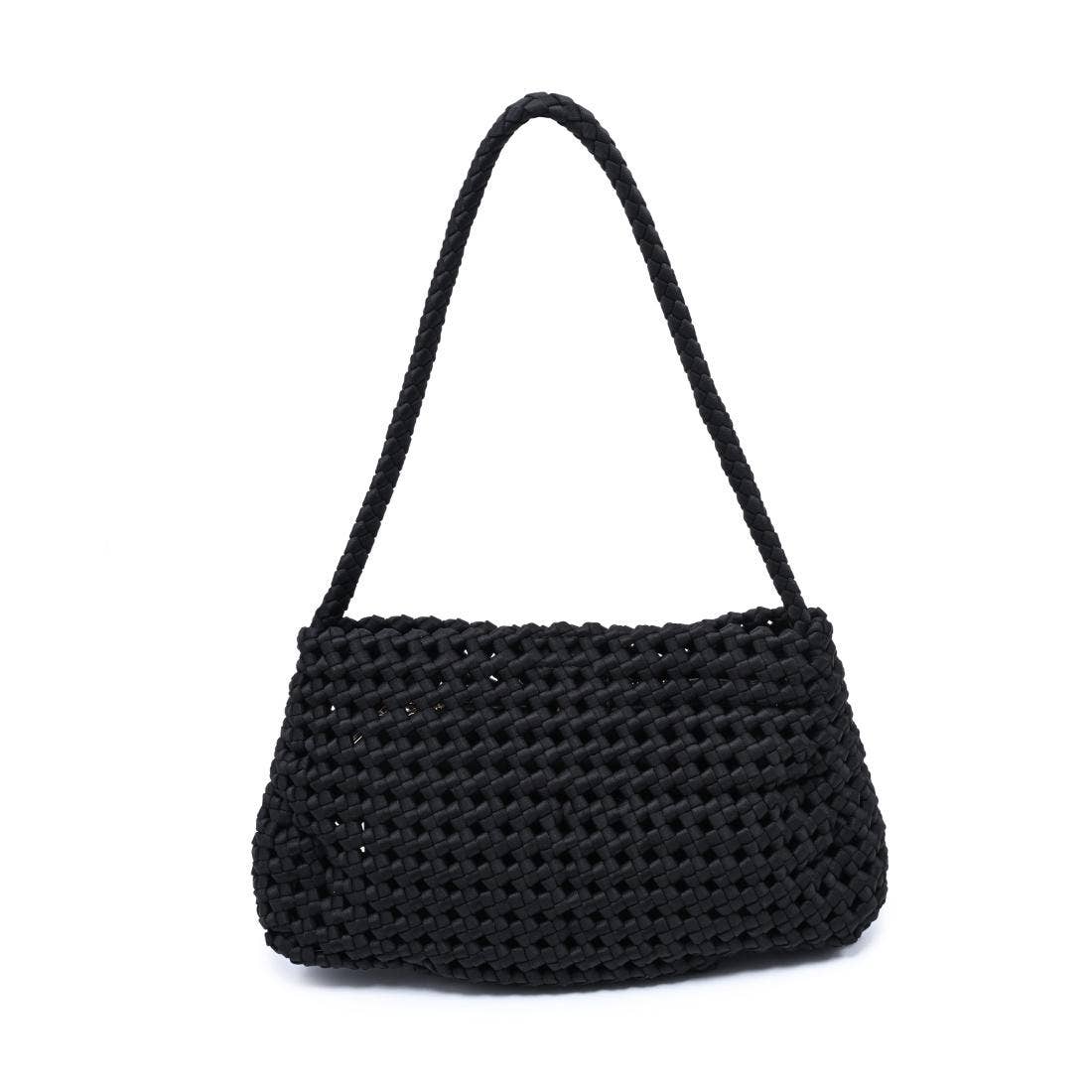 Braided Woven Neoprene Shoulder Bag (with Removable Zip Pouch)