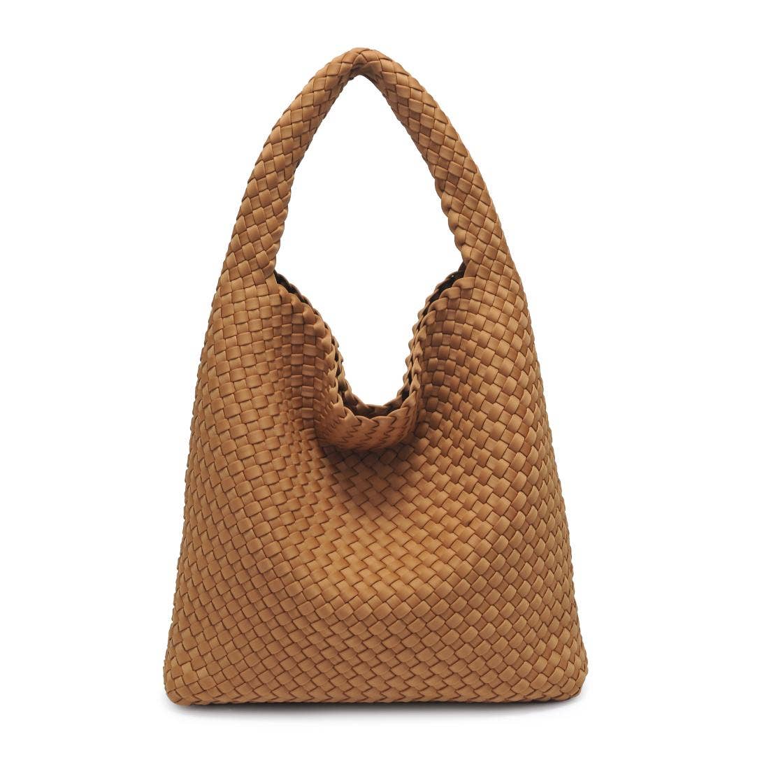 Woven Neoprene Hobo Shoulder Bag with Removable Pouch