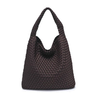 Woven Neoprene Hobo Shoulder Bag with Removable Pouch