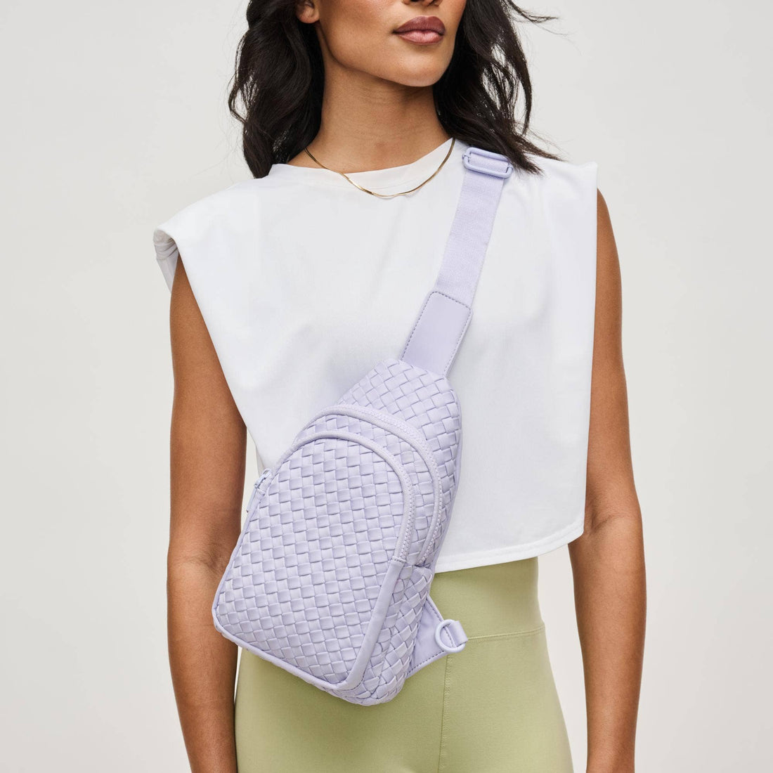 Woven Neoprene Sling Backpack with Adjustable Strap