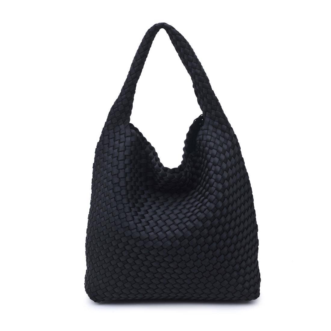 Woven Neoprene Hobo Shoulder Bag with Removable Pouch