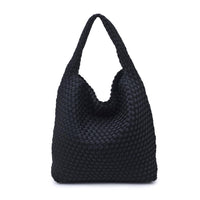 Woven Neoprene Hobo Shoulder Bag with Removable Pouch