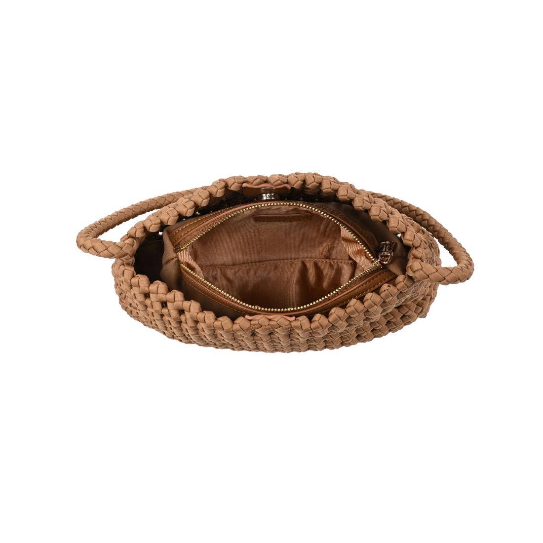 Braided Woven Neoprene Shoulder Bag (with Removable Zip Pouch)
