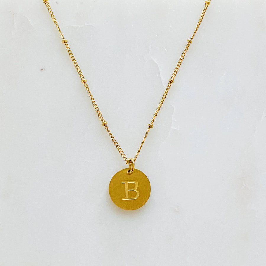 Round Initial Necklace