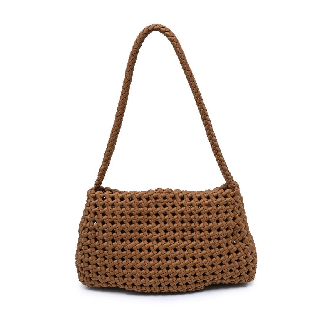 Braided Woven Neoprene Shoulder Bag (with Removable Zip Pouch)