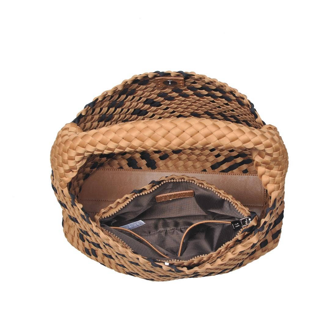 Woven Neoprene Hobo Shoulder Bag with Removable Pouch