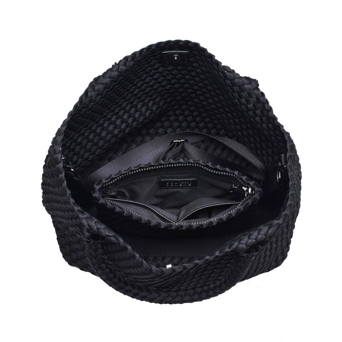 Woven Neoprene Tote Bag with Adjustable Crossbody Strap