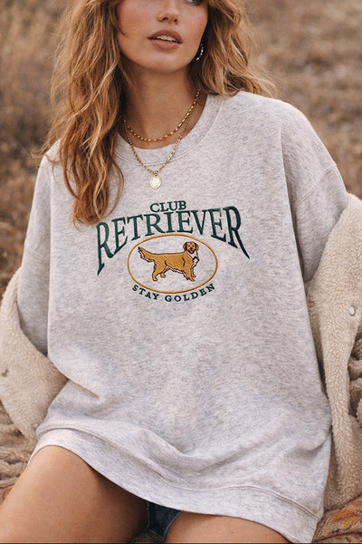 Embroidered Retriever Club Sweatshirt