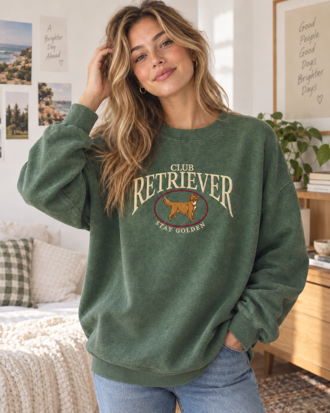 Embroidered Retriever Club Sweatshirt