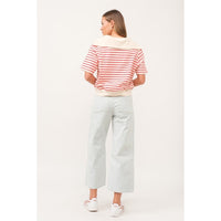 Sailor Collar Striped Top