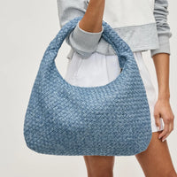 Luxe Woven Oversized Hobo Bag