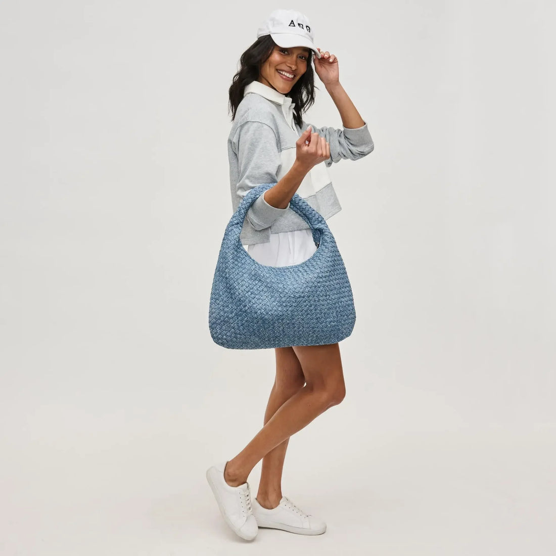 Luxe Woven Oversized Hobo Bag