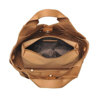 Woven Vegan Leather Neoprene Tote Bag