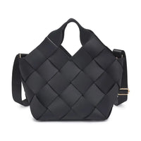 Woven Vegan Leather Neoprene Tote Bag