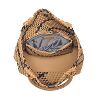 Woven Neoprene Tote Bag with Adjustable Crossbody Strap