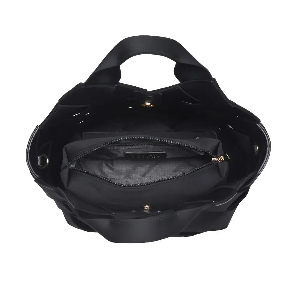 Woven Vegan Leather Neoprene Tote Bag