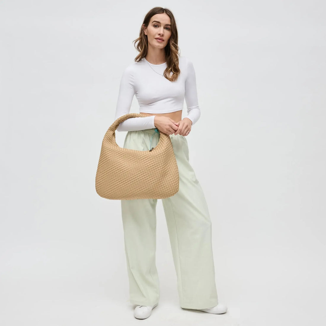 Luxe Woven Oversized Hobo Bag
