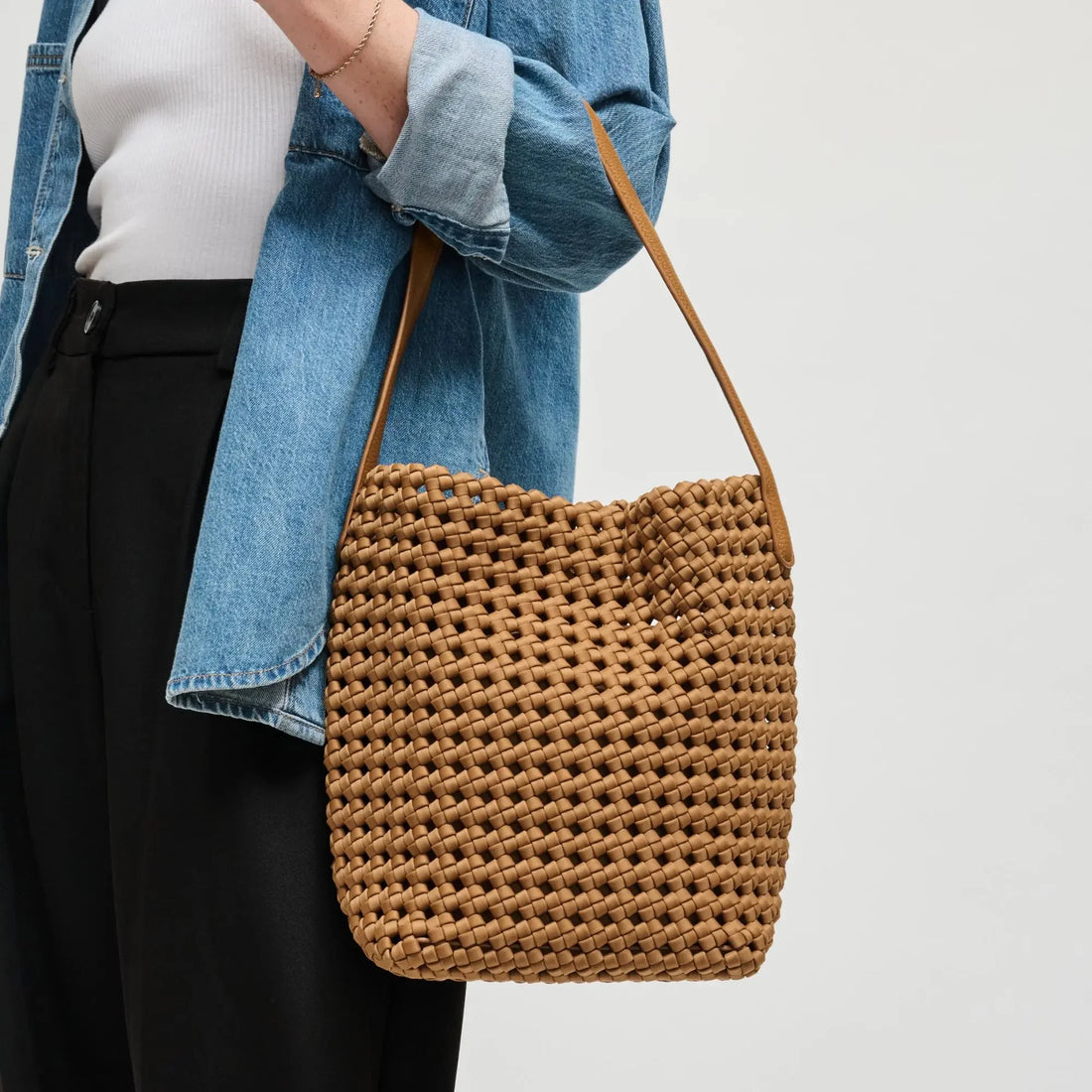 Boho Woven Shoulder Bag for Women